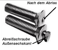 Abreissschrauben