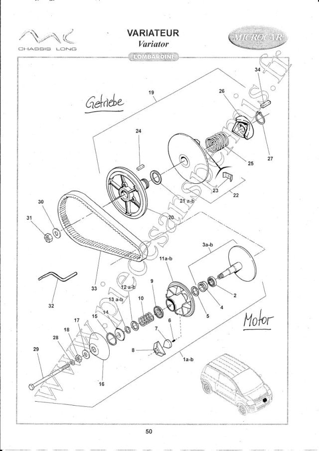 Vario Getriebe Explosion